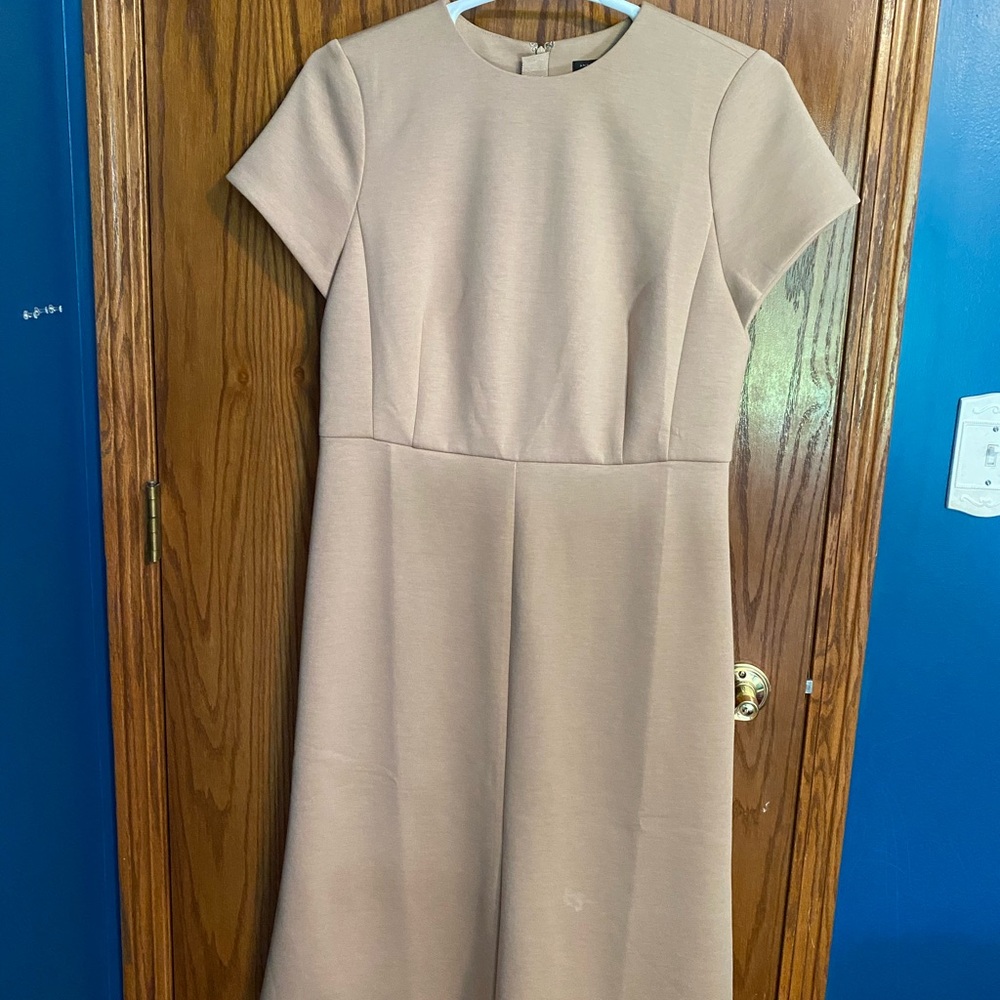 Ann Taylor Classic Tan Midi Dress